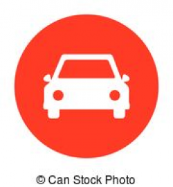 Eco Electric Car Sign. White Icon On Red C #443561 ...
