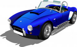 Public Domain Clip Art Image | Blue Shelby Cobra | ID ...