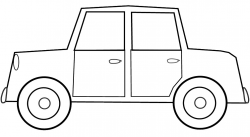 car sketch clipart to colour, 17cm long | This clipart drawi ...