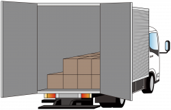 Clipart - Delivery truck - rear side opened