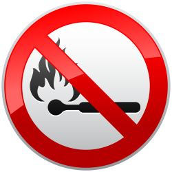 No Naked Flames Prohibition Sign PNG Clipart - Best WEB Clipart