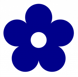 Retro Flower 1 Color Colour Dark Blue Peace xochi.info ...