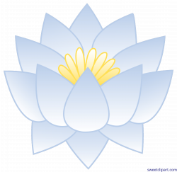 White Lotus Flower Clip Art - Sweet Clip Art