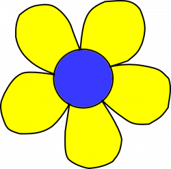 Blue And Yellow Flower Clip Art at Clker.com - vector clip art ...