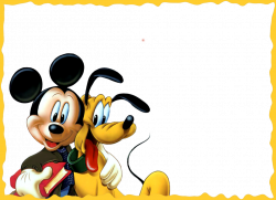 Mickey and Pluto Kids PNG Photo Frame | Gallery Yopriceville - High ...