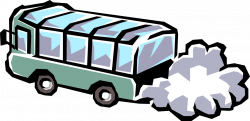 Passenger Tour Bus Spews Exhaust - Vector Image