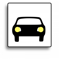 Clipart - Car Icon for use with signs or buttons