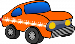 Clipart - orange funny car