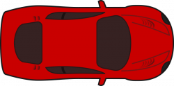 Clipart - Red racing car top view
