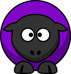 Sheep Looking Cross-eyed Purple Clip Art at Clker.com - vector clip ...