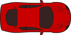 Public Domain Clip Art Image | Red racing car top view | ID ...