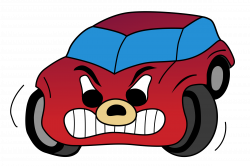 Clipart - Comic Red Angry Car