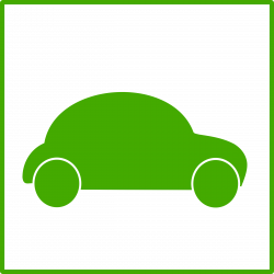 Clipart - eco green car icon