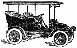 Vintage Snips and Clips: 1904 Vintage Car Clipart Black and White