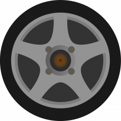 Clipart - Simple Car Wheel/Tire Side View