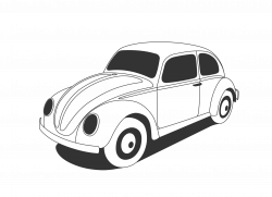 Vw Beetle Black And White Clipart