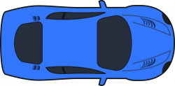 Clipart - Dark Blue Racing Car (Top View)