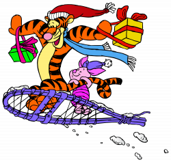 Tigger and Piglet Christmas PNG Clip Art - Best WEB Clipart
