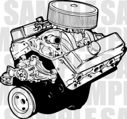 Chevy Engine Clipart #1 | ART [cars#1] | Chevy, Engineering ...