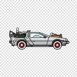 Back to the Future car illustration, Car DeLorean DMC-12 Dr ...