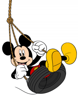 Mickey having lots of fun in the tire swing | Disney - Mickey Mouse ...
