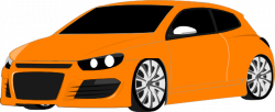 Orange Sports Car Clip Art at Clker.com - vector clip art ...