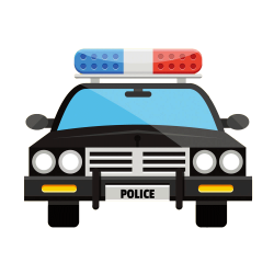 Police car Clip art - Flat cartoon police car 1000*1000 transprent ...
