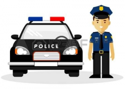 Stock Vector | Kids cards | City background, Police, Police cars
