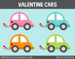 Valentine Vehicles Clipart - Digital Clip Art Graphics for ...