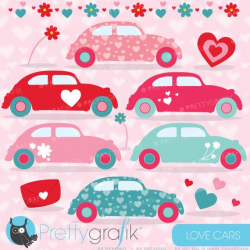 BUY20GET10 - love cars clipart commercial use, valentine ...
