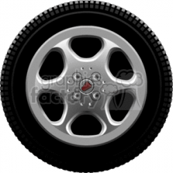 Car tire on a rim clipart. Royalty-free clipart # 172270