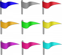 Colored Flags Clip Art at Clker.com - vector clip art online ...