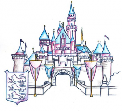 Disneyland clipart disney castle pencil and in color ...
