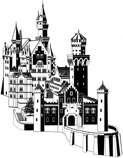 Castle, Art Deco Bavaria Black And White Building #castle ...