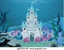 EPS Illustration - mermaid castle . Vector Clipart ...