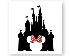 Disney, Castle, Bow, Mickey, Minnie, Mouse, Head, Ears ...