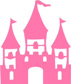 Pink Princess Castle Silhouette Clipart - Clip Art Library