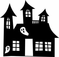 OnlineLabels Clip Art - Haunted House Silhouette