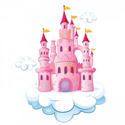 Wizards and Princesses Wall Decors for Children, Castle on Cloud Sticker