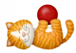 Cat with red ball | Clip Art Styles | Kitten images, Cute ...