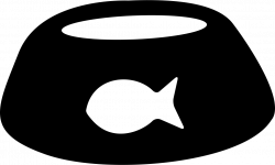 Pet Bowl With Fish Shape Svg Png Icon Free Download (#73802 ...