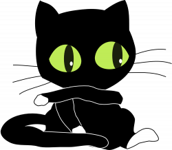 OnlineLabels Clip Art - Blackcat With White Sockets