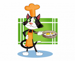 Courtesy Clipart Cooking - Cat Cooking Cartoon, Transparent ...