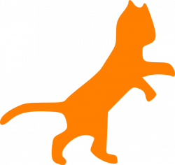 Orange Cat Dancing Sillohette Clip Art at Clker.com - vector clip ...