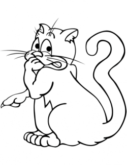 Guilty Cat coloring page | Free Printable Coloring Pages