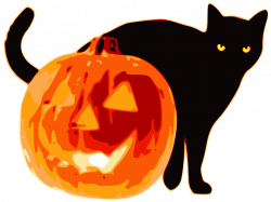 28+ Collection of Scary Halloween Cat Clipart | High quality, free ...