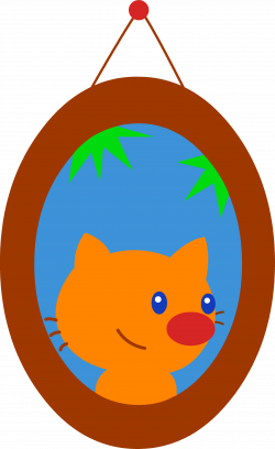Portrait of Orange Pet Cat - Free Clip Art