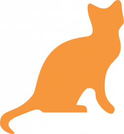 Orange Cat Silhouette Clip Art at Clker.com - vector clip art online ...