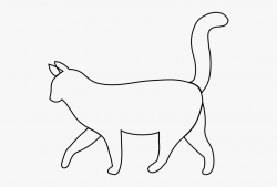White Cat Outline Clip Art - Cartoon Outline Of A Cat ...