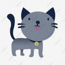 Cute Cat Stroke Cat Color Separation Cartoon, Lovely, Tail ...
